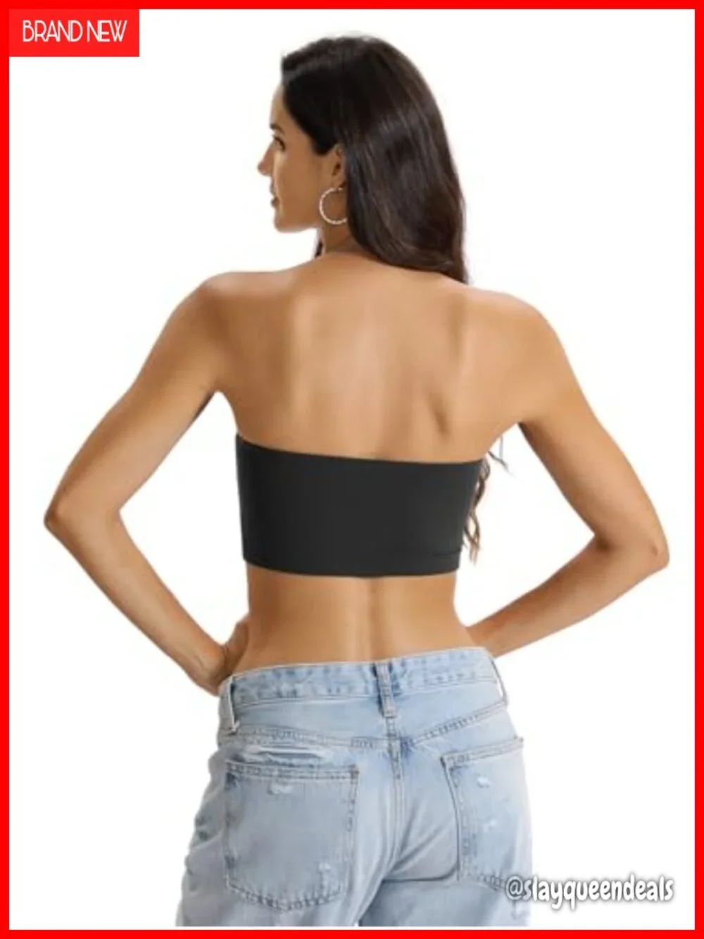 Double Lined Tube Top Crop Tank Top Strapless Bandeau Shirt Going Out Top